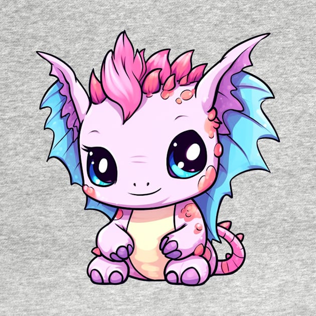 Kawaii Dragon Drawing by FluffigerSchuh